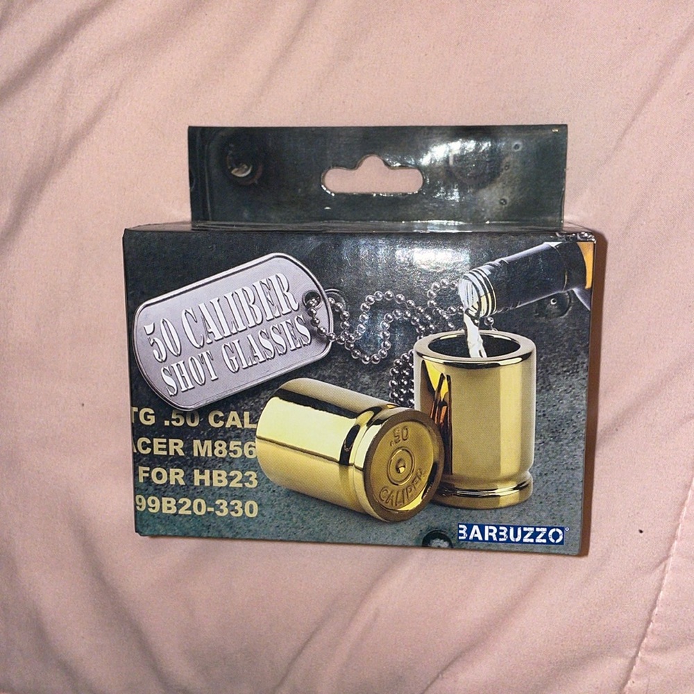 Still sealed 50 Cal. Shot glasses